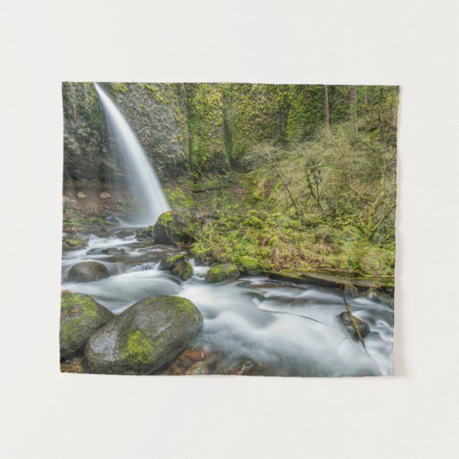 Columbia River Gorge, Ponytail Falls Tapestry (Front (Horizontal))