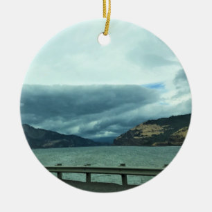 Columbia River, Mosier, Oregon Ceramic Ornament