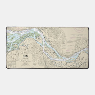 Columbia River Nautical Chart 18523 Desk Mat