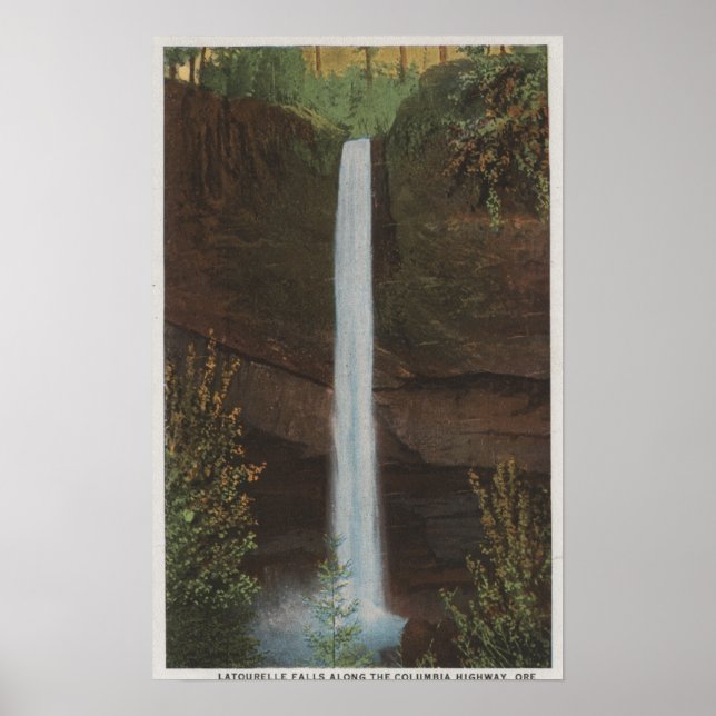 Columbia River, OR - Latourelle Falls View #3 Poster (Front)