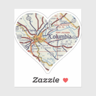 Columbia SC Vintage Map