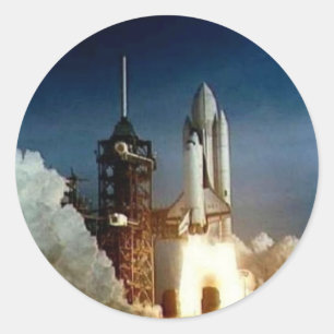 Columbia Shuttle Start Classic Round Sticker