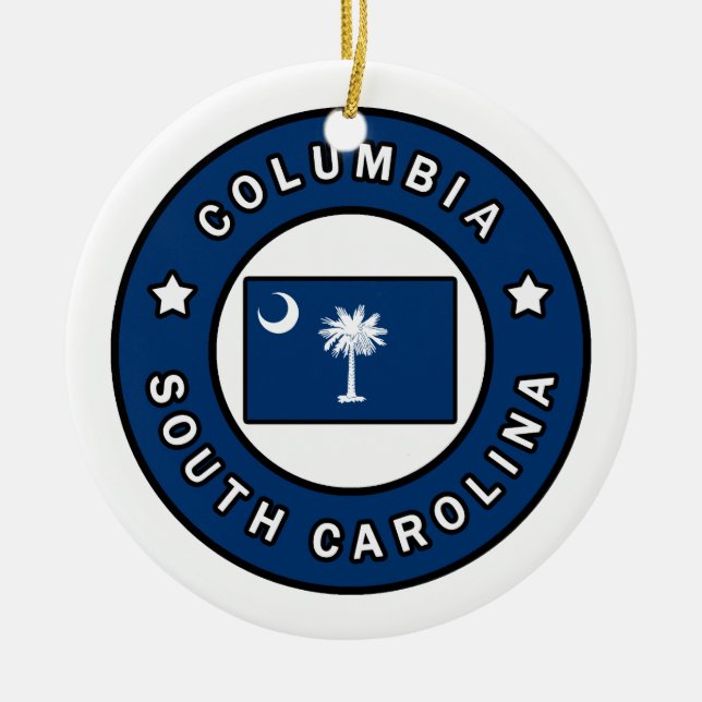 Columbia South Carolina Ceramic Ornament (Front)