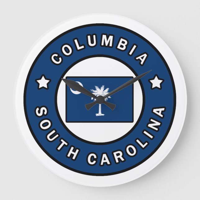 Columbia South Carolina Large Clock (Front)