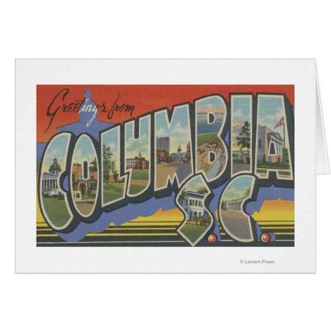 Columbia, South Carolina - Large Letter Scenes (Front Horizontal)