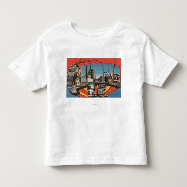 Columbia, South Carolina - Large Letter Scenes 2 Toddler T-Shirt (Front)
