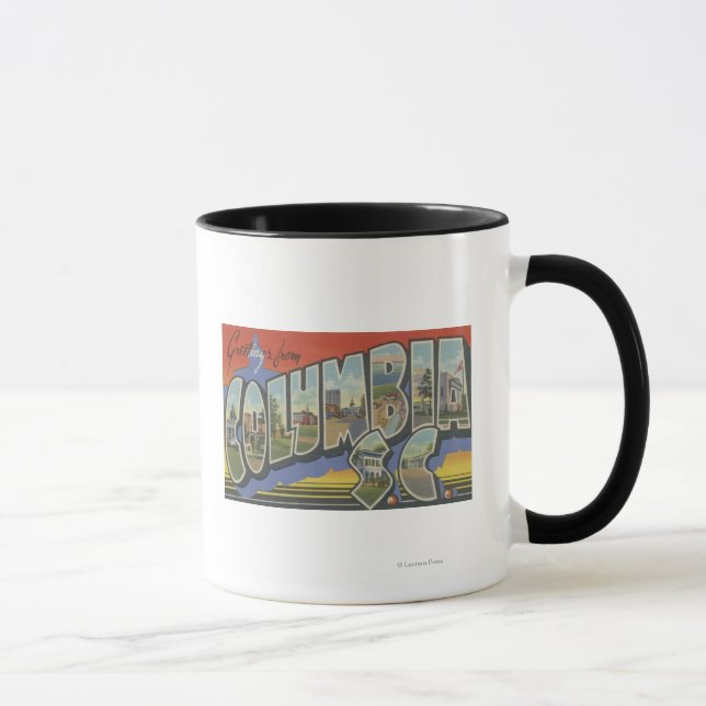 Columbia, South Carolina - Large Letter Scenes Mug (Right)