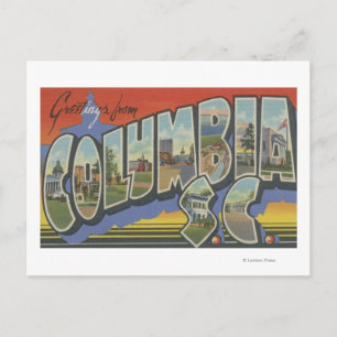 Columbia, South Carolina - Large Letter Scenes Postcard