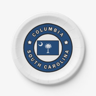Columbia South Carolina Paper Plate