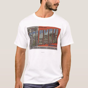 Columbia, Tennessee - Large Letter Scenes T-Shirt