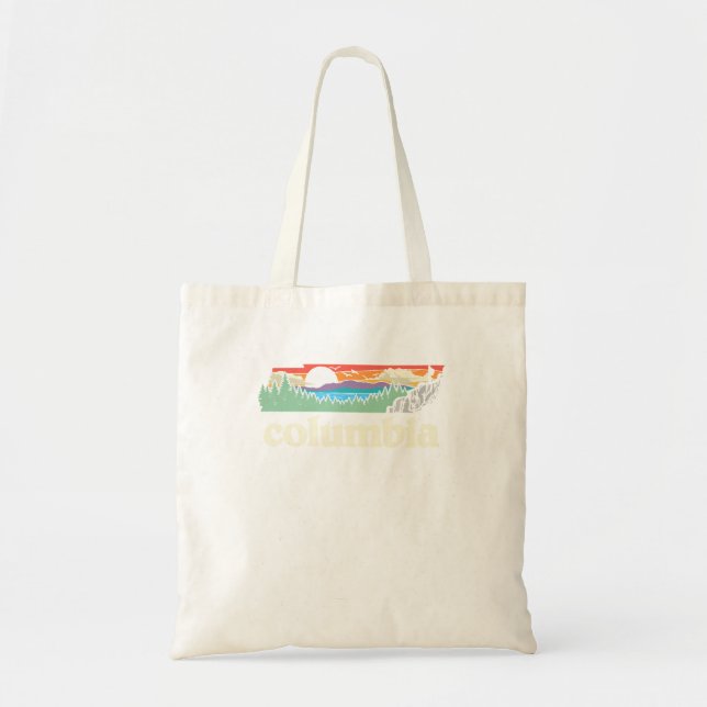 Columbia Tennessee Outdoors Retro Nature Graphic Tote Bag (Front)