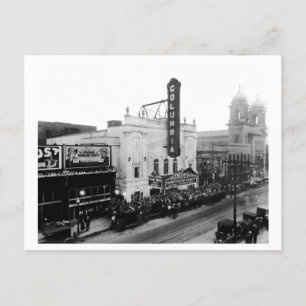 Columbia Theatre, Opening Night Holiday Postcard