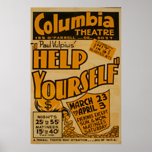 Columbia Theatre Vintage Poster