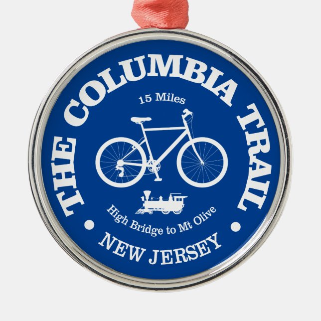 Columbia Trail (cycling) Metal Ornament (Front)