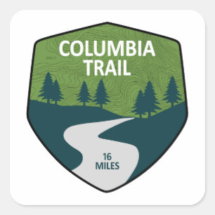Columbia Trail New Jersey Square Sticker