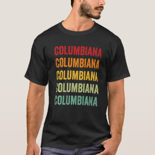 Columbiana County Ohio Rainbow Text T-Shirt