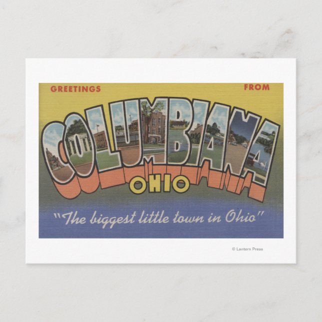 Columbiana, Ohio - Large Letter Scenes Postcard (Front)