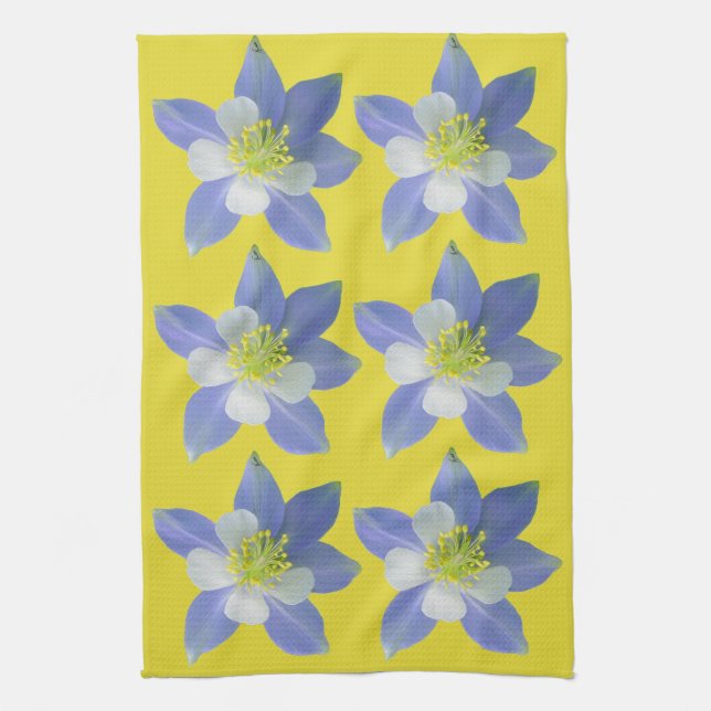 Columbine 2 tea towel (Vertical)
