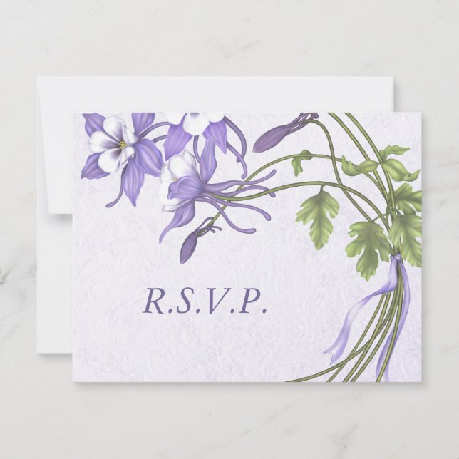 Columbine Bouquet 1 RSVP Cards (Front)