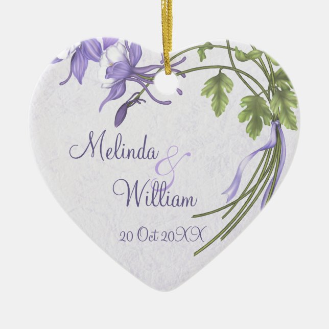 Columbine Bouquet Wedding Ornament (Front)