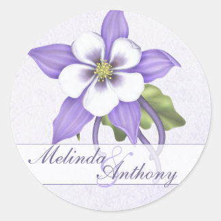 Columbine Bride Groom Envelope Sticker - Customise