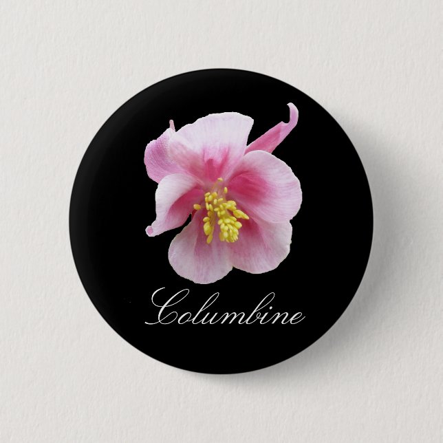 Columbine flower Items 6 Cm Round Badge (Front)