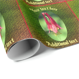 Columbine Flower Personalised Wrapping Paper