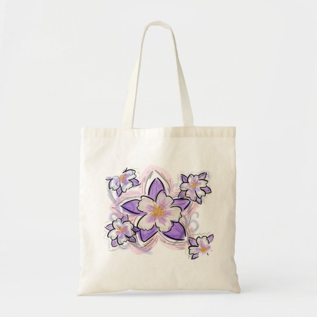 Columbine flower reusable bag (Front)