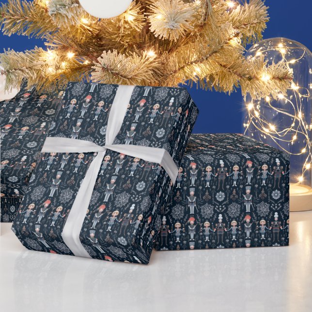 Columbine & Harlequin, Elegant Nutcracker Classic Wrapping Paper (Holidays)