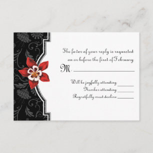 Columbine Hummingbird RSVP Card