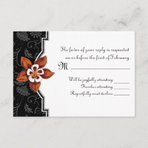 Columbine Hummingbird RSVP in Orange Card