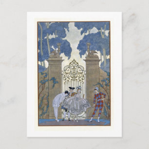 Columbine, illustration for 'Fetes Galantes' by Pa Postcard