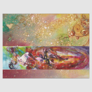 COLUMBINE / Lady With Masquerade Mask Tissue Paper