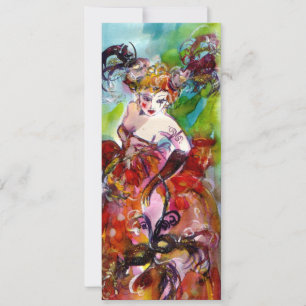 COLUMBINE,Mardi Gras, Sweet 16 Masquerade Party Invitation