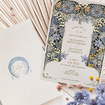 Columbine Morris Victorian Vintage Wedding<br><div class="desc">Discover the enchantment of a Victorian-themed wedding with this elegant invitation, inspired by the legendary designer William Morris. During the Victorian era, weddings were more than mere ceremonies; they symbolised the unity and growth that binds two lives together. The intertwined greenery and florals in this design reflect these timeless themes,...</div>