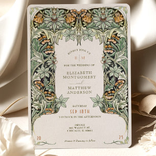 Columbine Morris Victorian Vintage Wedding Invitation