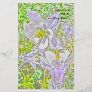 Columbine stationary paper