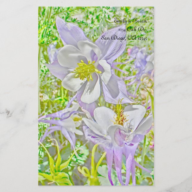 Columbine stationary paper (Front)