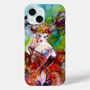 COLUMBINE Venetian Masquerade Night,Lady in Red iPhone 15 Case