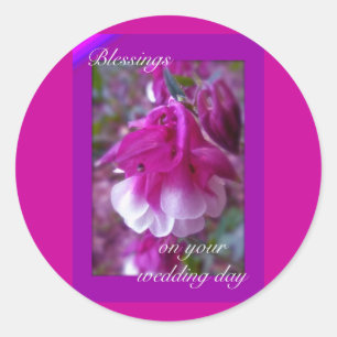 Columbine Wedding Day Blessings Stickers