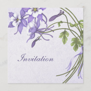 Columbine Wedding Invitations - Metallic Champagne