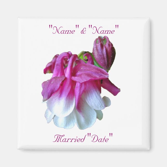 Columbine Wedding Magnet to Personalise (Front)
