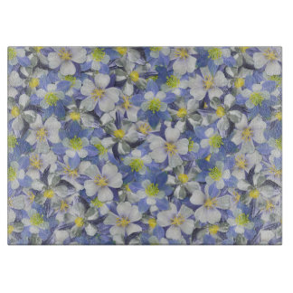 Columbines Seamless Pattern Cutting Board