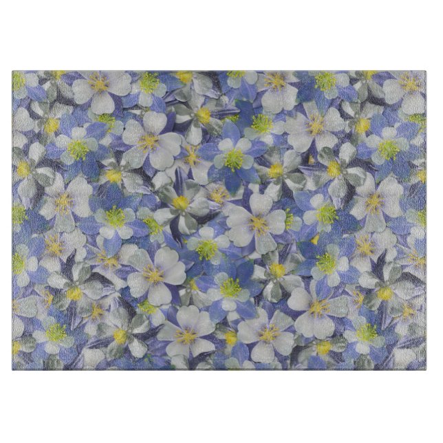 Columbines Seamless Pattern Cutting Board (Front)