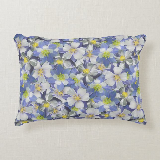Columbines Seamless Pattern Decorative Cushion (Front)