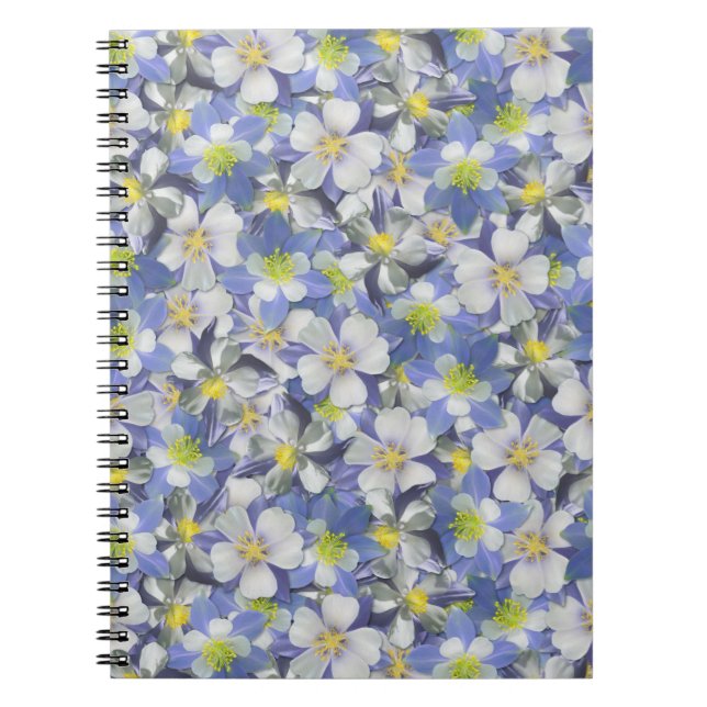 Columbines Seamless Pattern Notebook (Front)