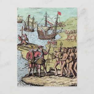 Columbus at Hispaniola Postcard