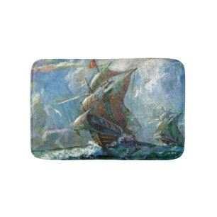 Columbus Day Bath Mat