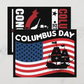 Columbus Day Celebration: History, Traditions & Fa Holiday Postcard