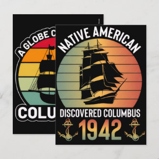 Columbus Day Celebration: History, Traditions & Fa Holiday Postcard